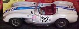 Ferrari  - 1958 white/blue stripes - 1:18 - Hotwheels - mv29755 - hwmv29755 | Toms Modelautos