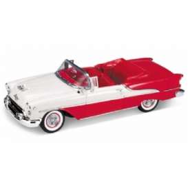 Oldsmobile  - 1955 red/white - 1:18 - Welly - 19869Cr - welly19869Cr | Toms Modelautos