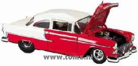 Chevrolet  - 1955 Red/White - 1:18 - Hotwheels - mvB1529 - hwmvB1529 | Toms Modelautos