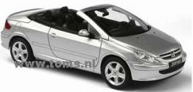 Peugeot  - 2003 Grey Aluminium - 1:43 - Norev - 73762 - nor73762 | Toms Modelautos