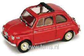 Fiat  - 1959 red - 1:43 - Brumm - bruor364r | Toms Modelautos