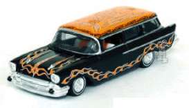Chevrolet  - 1957 black w/orange - 1:64 - Muscle Machines - mus71111A5o | Toms Modelautos