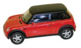 Mini  - 2002 red w/black roof - 1:87 - Model Power - mdpu19132 | Toms Modelautos
