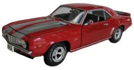Chevrolet  - 1969 red/silver stripes - 1:18 - ERTL - ertl39282 | Toms Modelautos