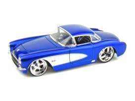 Corvette  - 1957 blue - 1:24 - Jada Toys - 90935b - jada90935b | Toms Modelautos