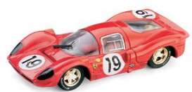 Ferrari  - 1967 red - 1:43 - Brumm - bruos031 | Toms Modelautos