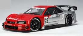 Nissan  - 2003 silver/red - 1:18 - AutoArt - 80380 - autoart80380 | Toms Modelautos