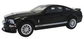 Shelby  - 2007 black w/white stripe - 1:18 - Shelby Collectibles - shelby75006 | Toms Modelautos