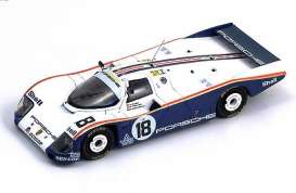 Porsche  - 1987 blue/white - 1:43 - Spark - S0943 - spaS0943 | Toms Modelautos