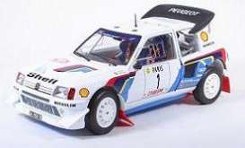 Peugeot  - 1986 white/blue - 1:18 - Solido - 150715 - soli150715 | Toms Modelautos