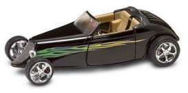 Ford  - 1933 black w/flames - 1:18 - Yatming - yat30108bk | Toms Modelautos