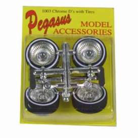 Wheels &amp; tires Rims & tires - chrome - 1:24 - Pegasus - hs1003 - pghs1003 | Toms Modelautos