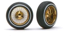 Wheels &amp; tires  - gold - 1:24 - Pegasus - hs1115 - pghs1115 | Toms Modelautos