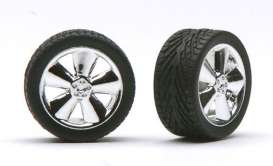 Wheels &amp; tires  - chrome - 1:24 - Pegasus - hs1238 - pghs1238 | Toms Modelautos