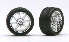 Wheels &amp; tires  - chrome - 1:24 - Pegasus - hs1254 - pghs1254 | Toms Modelautos