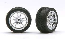 Rims &amp; tires  - chrome - 1:24 - Pegasus - hs1281 - pghs1281 | Toms Modelautos