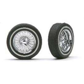 Rims &amp; tires  - chrome - 1:18 - Pegasus - hs1401 - pghs1401 | Toms Modelautos