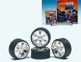 Rims &amp; tires Wheels & tires - chrome - 1:24 - Hoppin Hydro - s0522 - hops0522 | Toms Modelautos