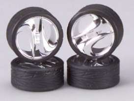 Wheels &amp; tires  - chrome - 1:24 - Hoppin Hydro - s0525 - hops0525 | Toms Modelautos