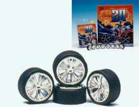 Rims &amp; tires Wheels & tires - chrome - 1:24 - Hoppin Hydro - s0528 - hops0528 | Toms Modelautos
