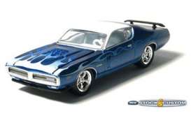 Dodge  - 1971 blue w/flames - 1:64 - GreenLight - 12615-06b - gl12615-06b | Toms Modelautos