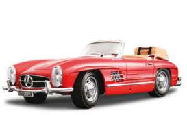 Mercedes Benz  - 1957 red - 1:18 - Bburago - 12049r - bura12049r | Toms Modelautos