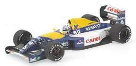 Williams Renault - 1991 yellow/blue/white - 1:43 - Minichamps - 400910006 - mc400910006 | Toms Modelautos