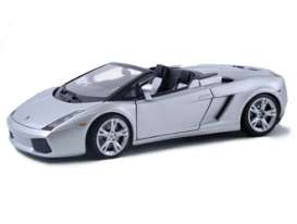 Lamborghini  - 2002 silver - 1:18 - Maisto - 31136s - mai31136s | Toms Modelautos