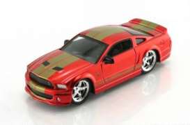 Shelby  - 2007 red w/gold stripes - 1:64 - Jada Toys - 12002W17-2 - jada12002W17-2 | Toms Modelautos