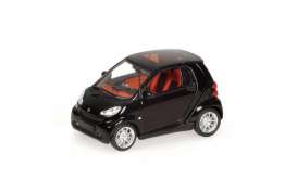Smart  - 2007 black - 1:43 - Minichamps - 400036300 - mc400036300 | Toms Modelautos