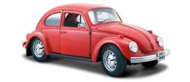 Volkswagen  - 1973 red - 1:24 - Maisto - 31926r - mai31926r | Toms Modelautos