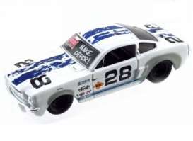 Shelby  - 1965 white w/blue stripes - 1:64 - Jada Toys - 12063W4-6 - jada12063W4-6 | Toms Modelautos