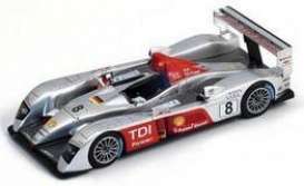 Audi  - 2006 red/silver - 1:18 - Spark - S1808 - spaS1808 | Toms Modelautos