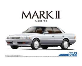 Toyota  - Mark II GX81 2.0 Grande 1988  - 1:24 - Aoshima - 05484 - abk05484 | Toms Modelautos