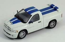 Dodge  - 2005 white w/blue stripe - 1:43 - Spark - S0871 - spaS0871 | Toms Modelautos