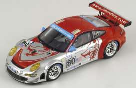 Porsche  - 2008 silver/red - 1:43 - Spark - S1901 - spaS1901 | Toms Modelautos