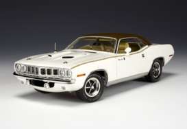 Plymouth  - 1971 white w/gold vynil roof - 1:18 - Highway 61 - hw50726 | Toms Modelautos