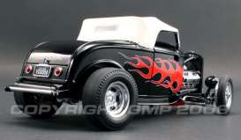 Ford  - 1932 black w/flames - 1:18 - Acme Diecast - gmpg1805010 | Toms Modelautos