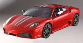 Ferrari  - 2007 red w/grey stripes - 1:18 - Hotwheels - mvp9884 - hwmvp9884 | Toms Modelautos