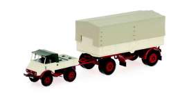Unimog  - 1951 white/red - 1:43 - Minichamps - 499030920 - mc499030920 | Toms Modelautos