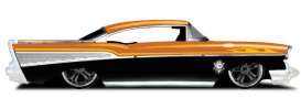 Chevrolet  - 1957 orange/white/black - 1:24 - Jada Toys - 92342 - jada92342 | Toms Modelautos