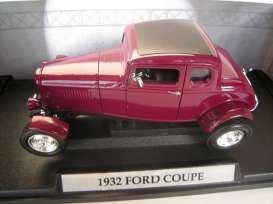 Ford  - 1932 burgundy - 1:18 - Motor Max - 73171bg - mmax73171bg | Toms Modelautos