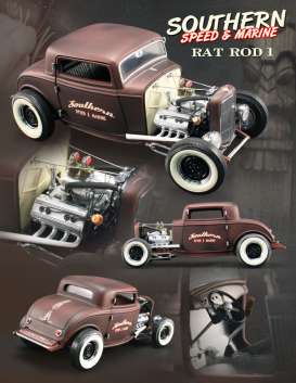 Ford  - 1932 primer brown - 1:18 - Acme Diecast - gmpg1805014 | Toms Modelautos