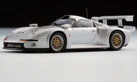 Porsche - 911 GT1 1996 silver - 1:64 - Kyosho - 6522s - kyo6522s | Tom's Modelauto's Porsche - 911 GT1 1996 silver - 1:64 - Kyosho - 6522s - kyo6522s | Tom's Modelauto's