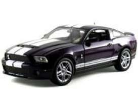 Shelby  - 2010 blue w/white stripes - 1:18 - Shelby Collectibles - shelby332 | Toms Modelautos
