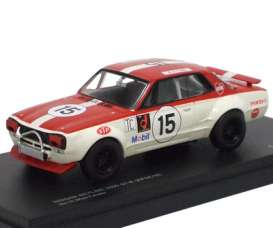 Nissan  - red/white - 1:43 - Kyosho - 3028C - kyo3028C | Toms Modelautos