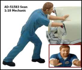 Figures  - 2009 blue/white - 1:18 - American Diorama - 51583 - AD51583 | Toms Modelautos