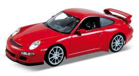 Porsche  - 2008 red - 1:18 - Welly - 18024r - welly18024r | Toms Modelautos