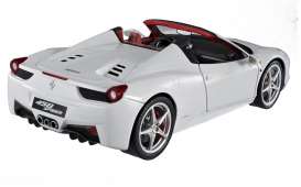 Ferrari  - 2011 pure white - 1:18 - Hotwheels Elite - mvw1178 - hwmvw1178 | Toms Modelautos