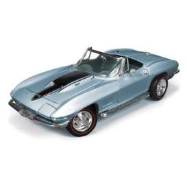 Chevrolet Corvette - 1967 elkhart blue - 1:18 - Auto World - amm952 | Toms Modelautos